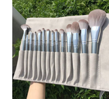 14-Piece Synthetic Hair Makeup Brush Set for Beginners Includes Loose Powder Eye Shadow Blush Highlights Face