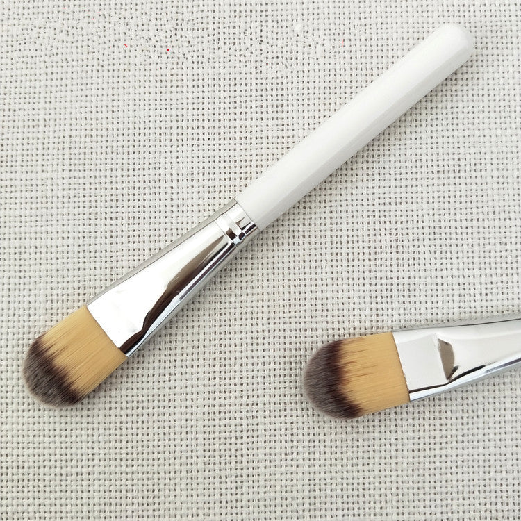 Nylon Hair Cosmetic Makeup Tool Facial Mask Applicator Brush Diy Silicone Face Mask Brush 1piece Fan Brush Wood MOQ 50 White