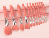 Guangdong 12-Piece Pink Travel Makeup Brush Set with Custom Logo