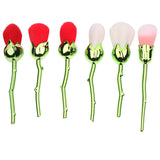 High Quality Rose Style Wholesale 6pcs Makeup Brush Set