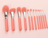 Guangdong 12-Piece Pink Travel Makeup Brush Set with Custom Logo