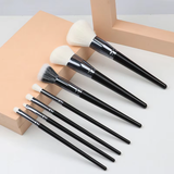 8 pieces Twisted Waist Cosmetic Brush Set Electroplating Soft Hair Powder Foundation Brush Beauty Tools for Makeup