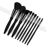 High-End 9pcs Unbranded Makeup Brush Set Private Label Black Barrel Premium Quality Brushes