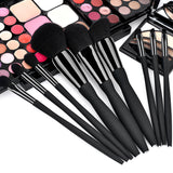 High-End 9pcs Unbranded Makeup Brush Set Private Label Black Barrel Premium Quality Brushes