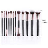 New Research and Development 12pcs Black Wood Handle Private Label Professional Makeup Brush Set